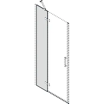TRINITY fixní díl dveří 900mm, sklo čiré