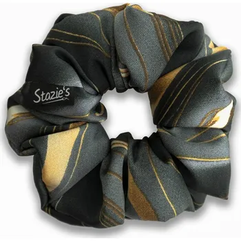 Scrunchie šedo zlatá