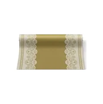 Jednorázový ubrus Středový pás PAW AIRLAID 40cm x 24m Royal Lace Gold,rychlé dodání