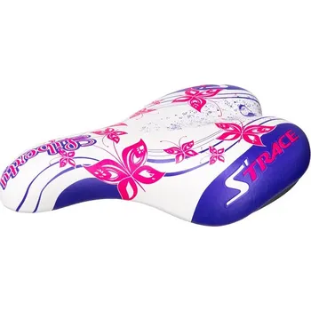 Sedlo na kolo Sedlo CTM detské Jenny, fialové, ružové motýliky, 16''