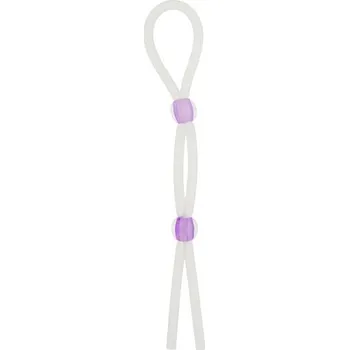 SILICONE LASSO COCK RING DUAL BEADS