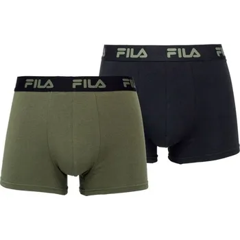 Boxerky Pánské boxerky Fila MAN BOXER ELASTIC WITH LOGO S Černá, Khaki