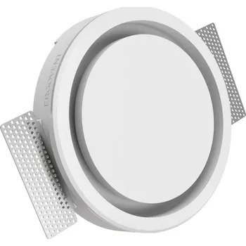 Stavební materiál Neviditelný kruhový difuzor ERGOVENT RONDO-100 pro přívod i odvod vzduchu, sádrový, bílý