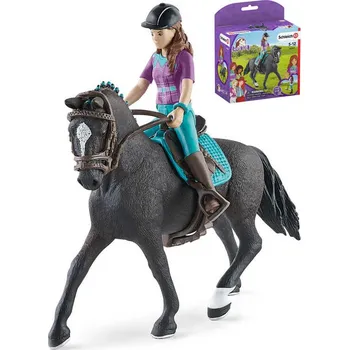 SCHLEICH Lisa na koni figurka ručně malovaná herní set s doplňky plast | 42