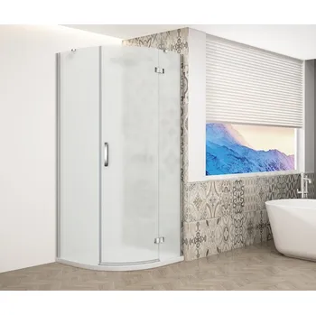 TRINITY CHROME čtvrtkruhový sprchový kout 900x900mm, matné sklo, pravé