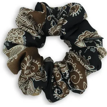 Scrunchie černá rozety