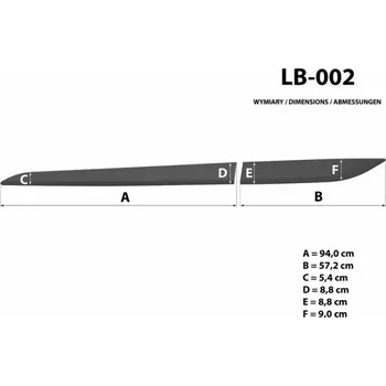 Lišta karosérie Boční lišty na dveře Suzuki Vitara 2019- LB002 | Rider