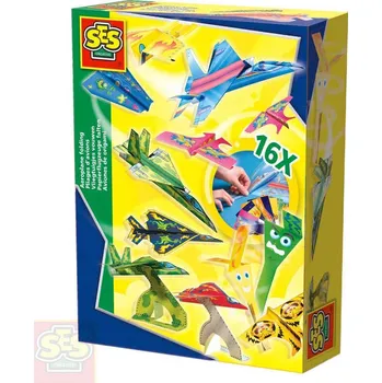 Dětské zboží SES CREATIVE Výroba papírových letadel 16 modelů kreativní set v krabici | AS72