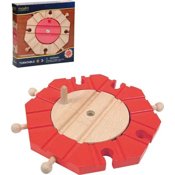 Vláček a vláčkodráha DŘEVO Maxim Točna 8 výjezdů příslušenství k vláčkodráze *DŘEVĚNÉ HRAČKY* | 528203