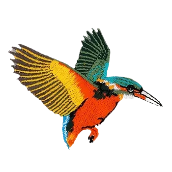 Nášivka Nažehlovací nášivka - ledňáček B (8,6 x 6,8 cm)