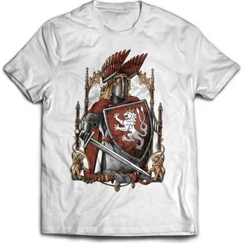 Pánské tričko Drakkaria Král železný a zlatý - Přemysl Otakar II., pánské tričko, bílé