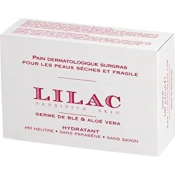 LILAC Vyživující mycí kostka s pšeničnými klíčky Surgras Wheat Germ Syndet Bar