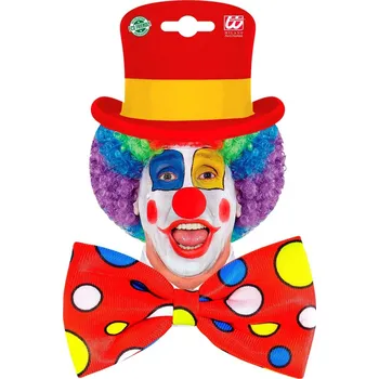 Karnevalový doplněk Červený puntíkovaný motýlek