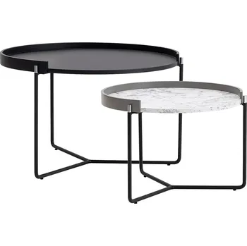 Odkládací stolek Mandy Athracite, 2 ks, antracitová