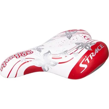 Sedlo na kolo Sedlo CTM detské Jenny, červené, strieborné motýliky,16''