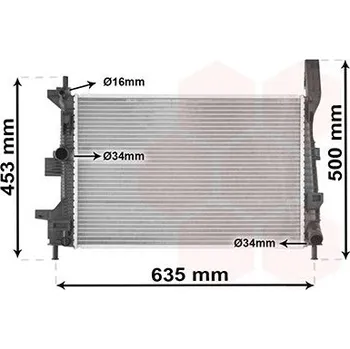 Chladič motoru Chladič, chlazení motoru VAN WEZEL 18002578