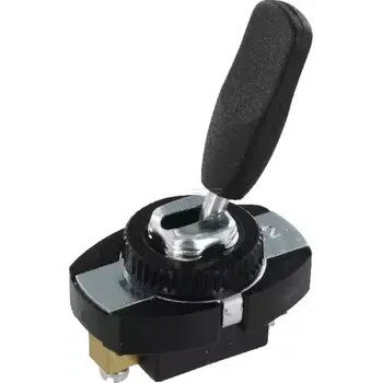 vypínač Páčkový spínač zap/vyp 12 V / 6 A, montážní otvor 12,5 mm, plochý konektor 6,3 mm