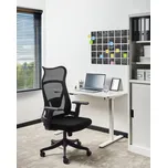 Kancelářská židle černá síťovina otočná základna nastavitelná výška područek domácí kancelář moderní Beliani