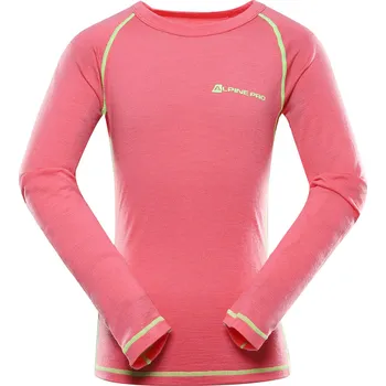 Dívčí tričko Alpine Pro Mereno Dětské sportovní triko s dlouhým rukávem - merino KTSD493 camellia rose 128-134
