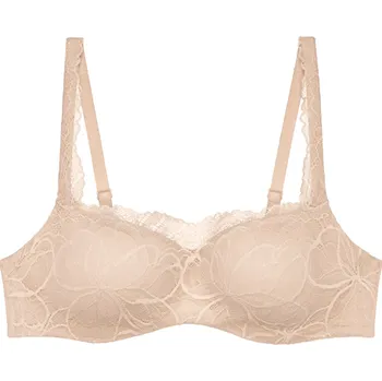 Podprsenka Dámská podprsenka Body Make-Up Illusion Lace Balconette - Triumph naze béžová (00NZ) 070D