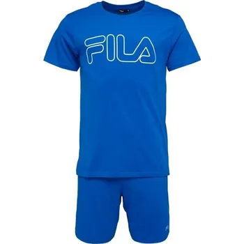 Pánské pyžamo Fila SET SHORT SLEEVES T-SHIRT AND SHORT PANTS IN JERSEY M Modrá, Bílá