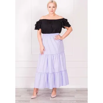 Dámská sukně Sukně dlouhá, s volány Barva: Fialová, Velikost: 3XL