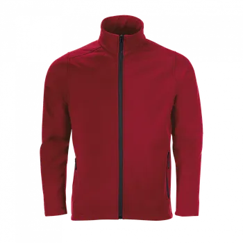 Pánská softshellová bunda Sol's Race Men - Softshell Zip Jacket, červená (Cherry Red)