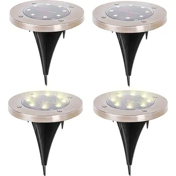 Žárovka Zaparkorun Solární zahradní LED světla 4 ks, studená bílá