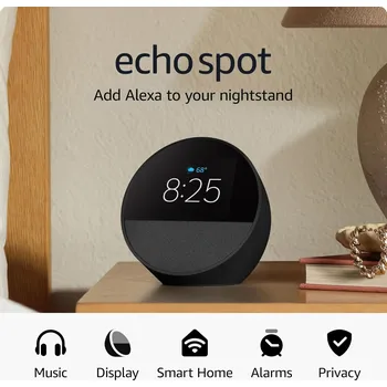 Amazon Echo Spot (r. 2024), Smart alarm clock - černá