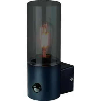 Nástěnné svítidlo Exteriérové nástěnné svítidlo Harlem, 1x plastové/černé kovové stínítko, pohybový senzor