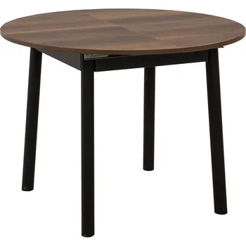 Jídelní stůl Oliver Walnut Black, tmavě hnědá