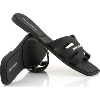 Dámské pantofle PANTOFLE KARL LAGERFELD JELLY IV MATT SLIDE BLACK RUBBER
