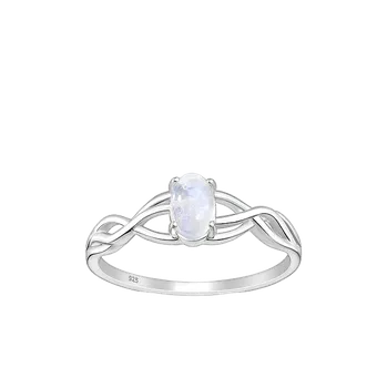 Prsten LUNARA stříbrný prsten s měsíčním kamenem Velikost prstenu: 9 (59/60)