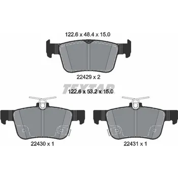 Brzdová destička Sada brzdových destiček, kotoučová brzda TEXTAR 2242901