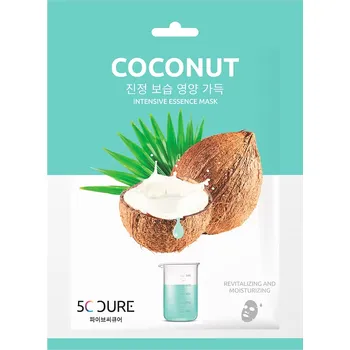 Pleťová maska 5C Cure Coconut Intensive Essence Mask 25 ml Intenzivní korejská maska s výtažkem z kokosu