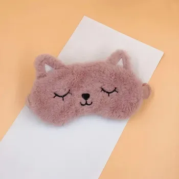 Žertovný předmět BAF Maska na oči pro spánek Růžová kočka