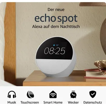 Amazon Echo Spot (r. 2024), Smart alarm clock - bílá