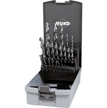 Vrtačka RUKO Sada vybrušovaných vrtáků do kovu HSS-G 24 dílů | 1-10,5 mm, plastový box - RU214216RO