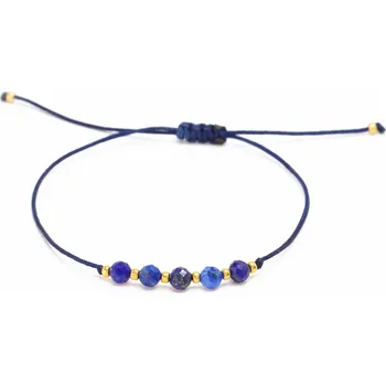 Náramek Sadré Lapis lazuli náramek na tmavě modré šňůrce