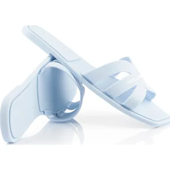 Dámské pantofle PANTOFLE KARL LAGERFELD JELLY IV MATT SLIDE LIGHT BLUE RUBBER