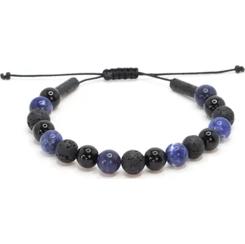 Náramek Sadré Pánský náramek onyx láva sodalit 8mm