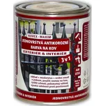 ColorCity KOVEX MAXIM 3v1 JEDNOVRSTVÁ ANTIKOROZNÍ BARVA NA KOV Barva: červená rumělková tmavá 8190, Balení: 0,7 l