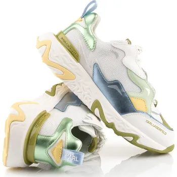 Dámské tenisky TENISKY KARL LAGERFELD BLAZE STRIKE LACE MIX LIME LTHR & TEXT W/BLUE