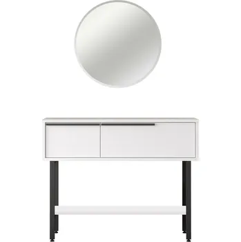 Konferenční stolek Dekorativní stolek Nikl, bílá