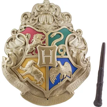 Lampička Stolní dekorativní lampa s ovladačem Harry Potter: Erb Bradavic a magická hulka (výška 30 cm)