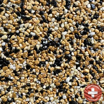 Kamenný koberec Báča Beton Kamenný koberec na stěnu Viano Frakce: Hrubá (4 – 8 mm), vydatnost setu 2,6 m², Doporučené použití v: exteriéru - akrylátové pojivo