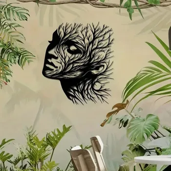 Obraz BAF Nástěnná kovová nádherná dekorace Dáma 40 x 34,6 cm