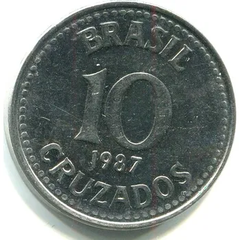 BRAZÍLIE. 10 cruzados 1987.