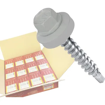 Šroub Klimas Wkret-Met RAL 9006 4,8x35mm - 1 Karton (12x250ks) - Vruty farmářské střešní barva: Bílý hliník, WFD