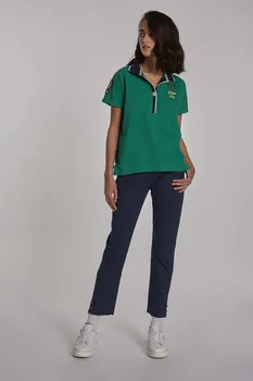 Dámské kalhoty KALHOTY LA MARTINA WOMAN TROUSERS LGT STRETCH TWI NAVY